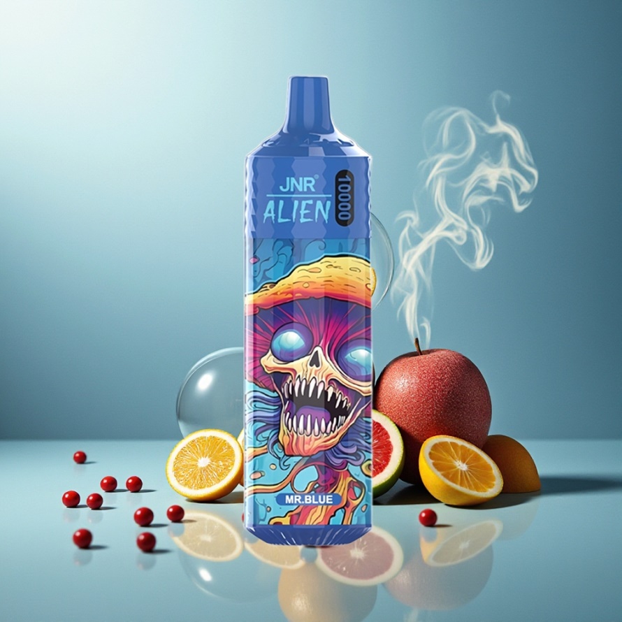 JNR Alien 10000 Puffs Svensk GrossistEngångs Vape Herr Blå med 850mAh & RGB LED