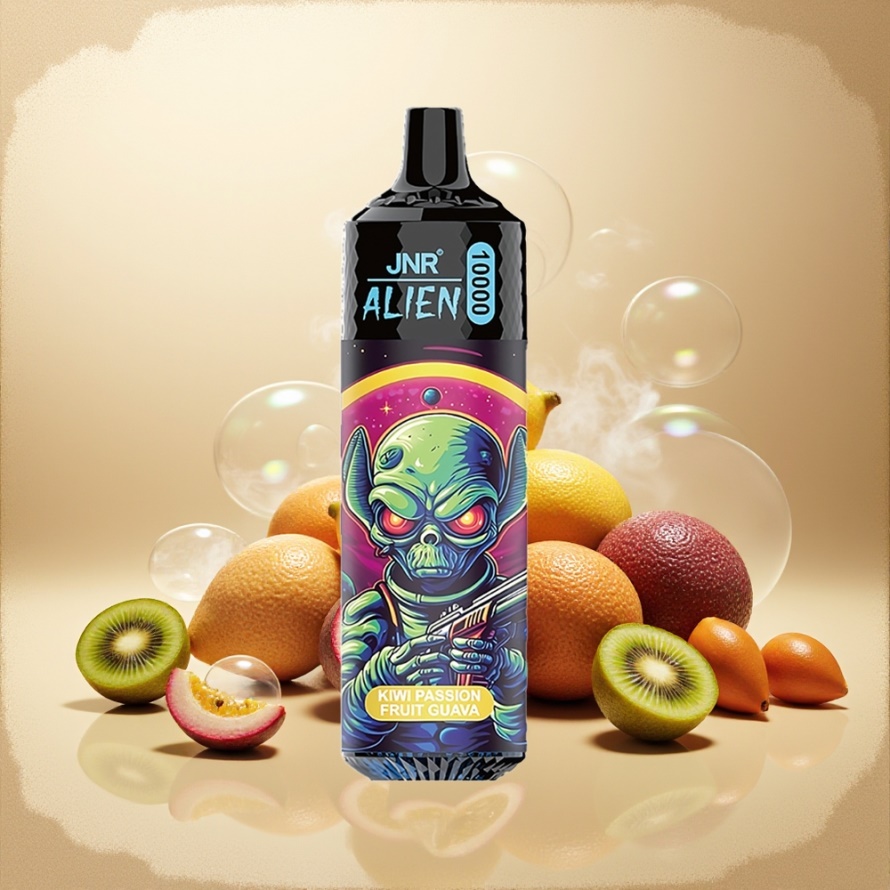 JNR Alien 10000 Puffs Svensk GrossistEngångs Vape Kiwi passionsfrukt guava med RGB LED & 850mAh