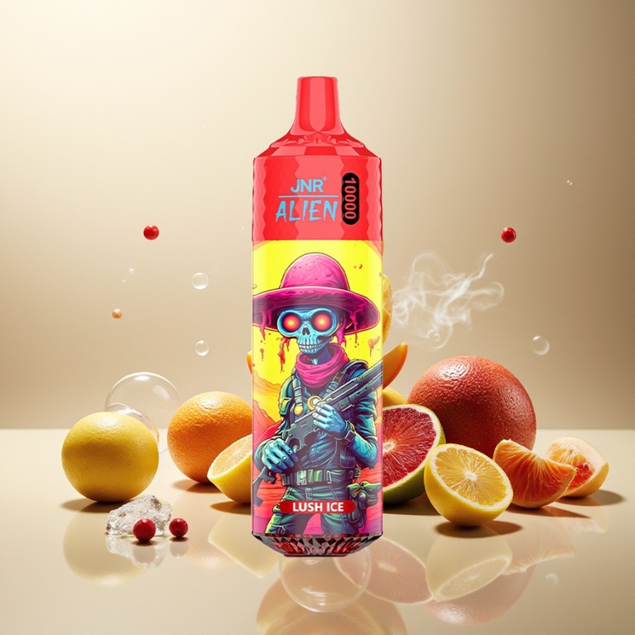 JNR Alien 10000 Puffs Svensk GrossistEngångs Vape Lush Is med LED RGB & Typ-C Laddning