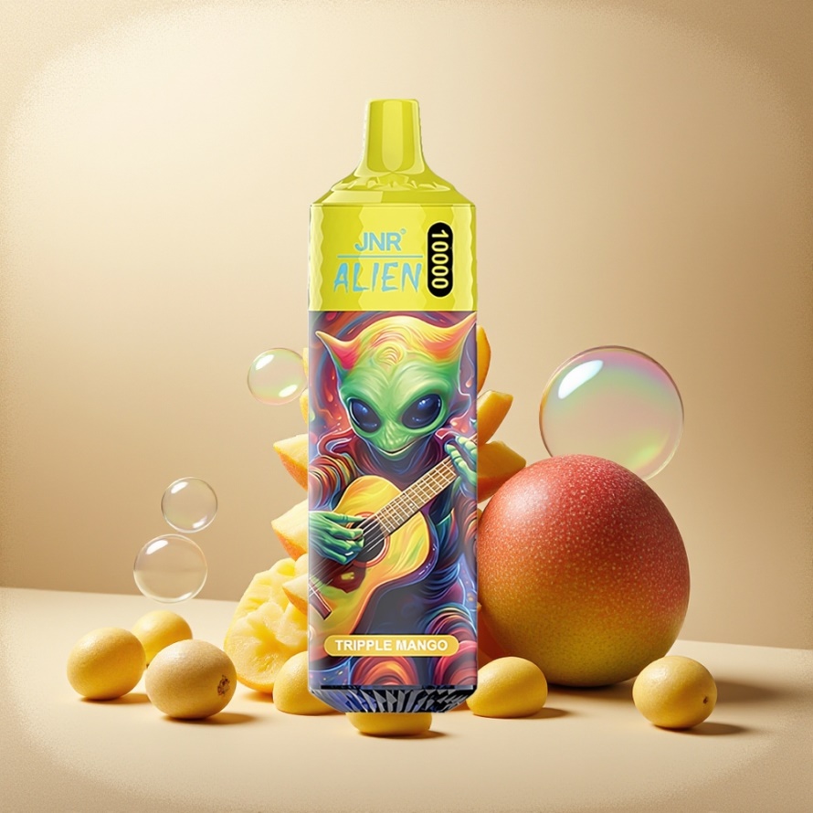 JNR Alien 10000 Puffs Svensk GrossistEngångs Vape Trippel mango med RGB LED & Type-C