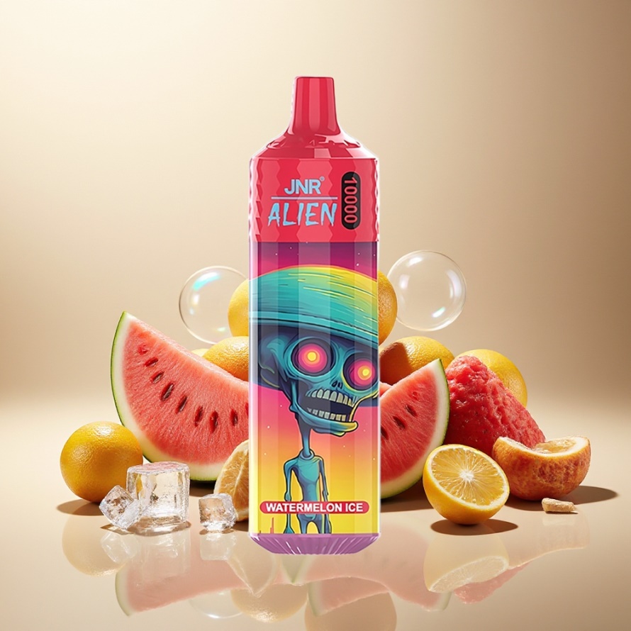 JNR Alien 10000 Puffs Svensk GrossistEngångs Vape Vattenmelon Is med RGB LED och 850mAh