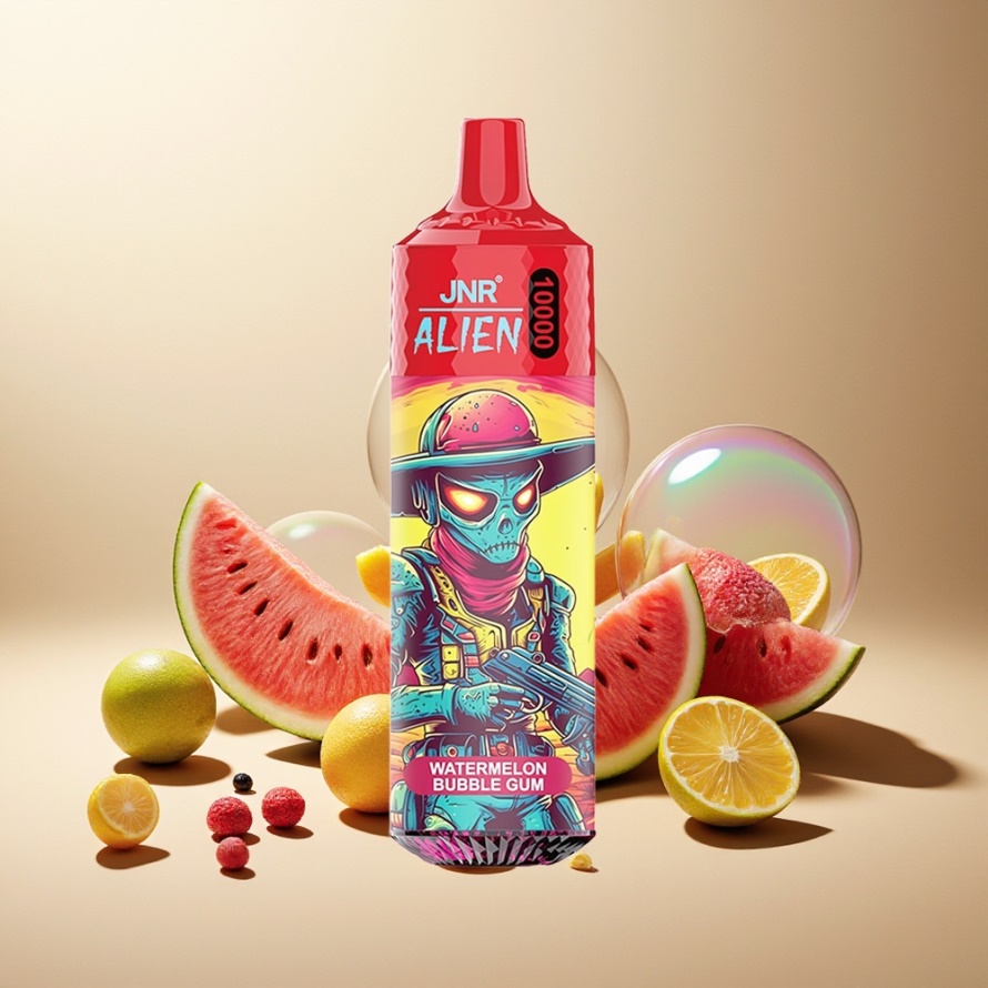 JNR Alien 10000 Puffs Svensk GrossistEngångs Vape Vattenmelon Tuggummi med RGB LED & Typ-C