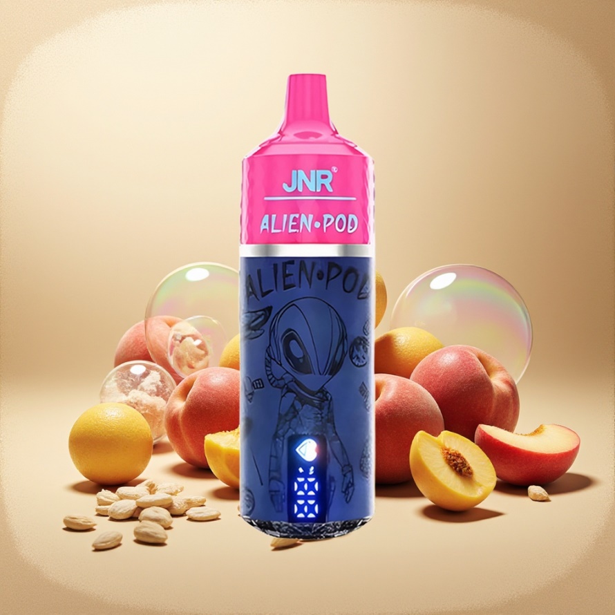 JNR Alien Pod 13000 PuffsEngångs Vape Saftiga Persikor (Mesh Core, 850mAh, 20ml) svensk grossist