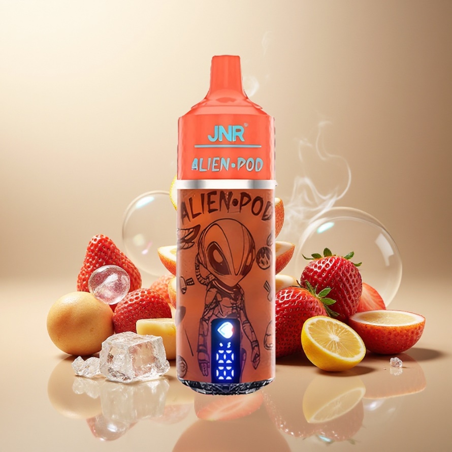 JNR Alien Pod 13000 Puffs Svensk GrossistEngångs Vape Jordgubb Is med 850mAh & 20ml