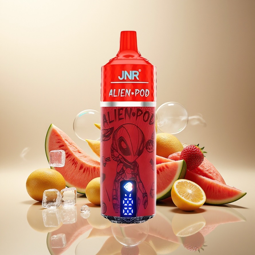 JNR Alien Pod 13000 Puffs Svensk GrossistEngångs Vape Jordgubbsvattenmelon Is Mesh Core 850mAh 20ml