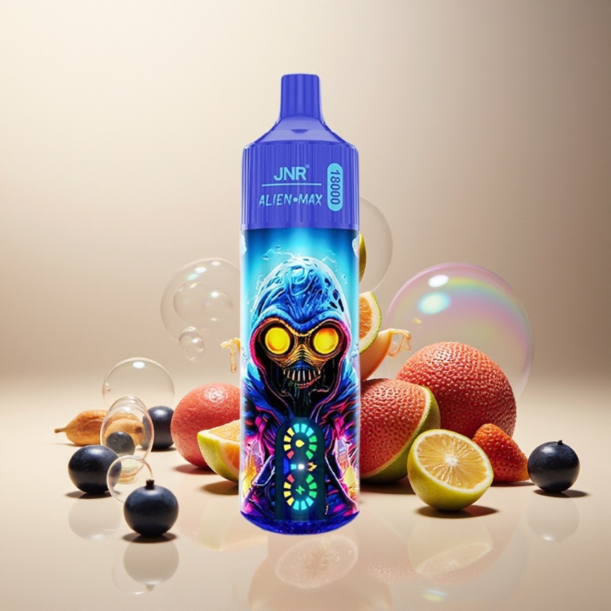 JNR Alien Max 18000 Puffs Svensk GrossistEngångs Vape Blåbär Tuggummi med Smart LED & Dual Mesh Coil 28ml 850mAh