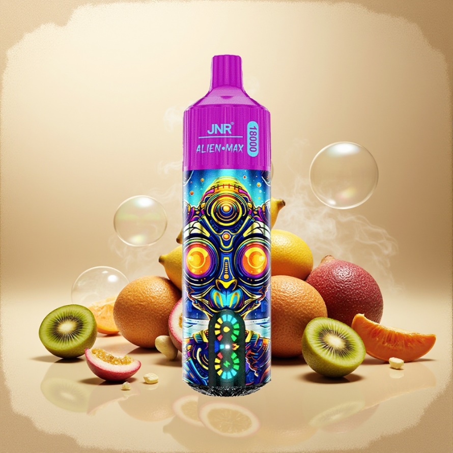 JNR Alien Max 18000 Puffs Svensk GrossistEngångs Vape Kiwi Passionsfrukt Guava med Smart LED & Typ-C Laddning
