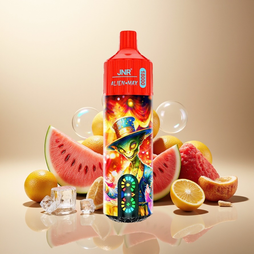 JNR Alien Max 18000 Puffs Svensk GrossistEngångs Vape Vattenmelon Is med Smart LED & Dual Mesh Coil
