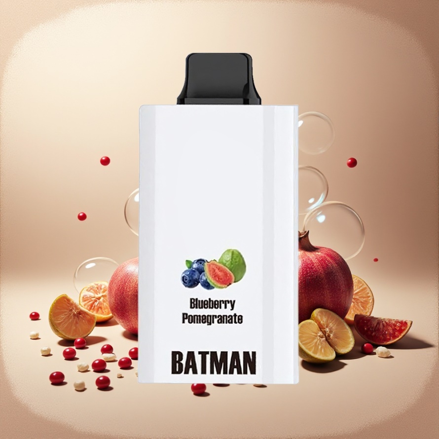 JNR Batman 11000 PuffsEngångs Vape Blåbär Granatäpple Dual Mesh Coil 850mAh Type-C svensk grossist