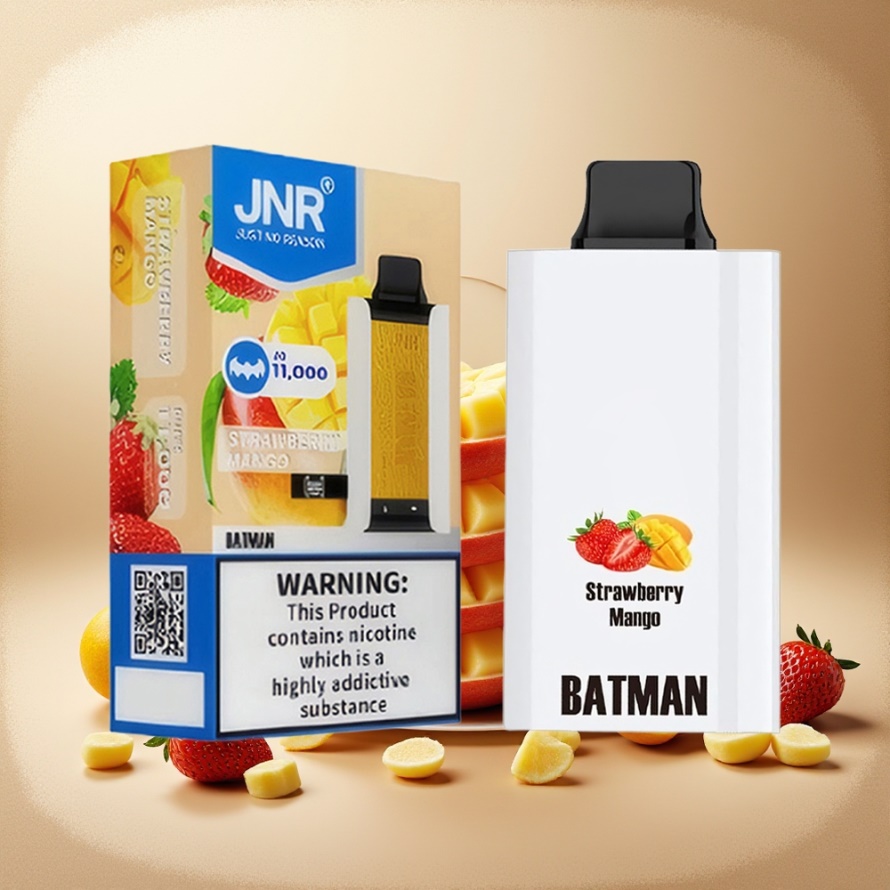 JNR Batman 11000 Puffs 850 mAh Type-C Svensk Grossist Jordgubb MangoEngångs Vape