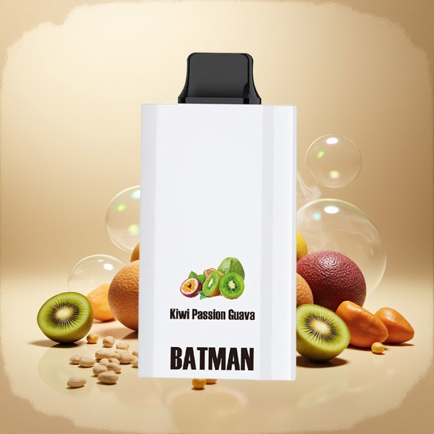 JNR Batman 11000 Puffs Svensk GrossistEngångs Vape Kiwi Passion Guava 850mAh 20ml Dual Mesh Coil Type-C