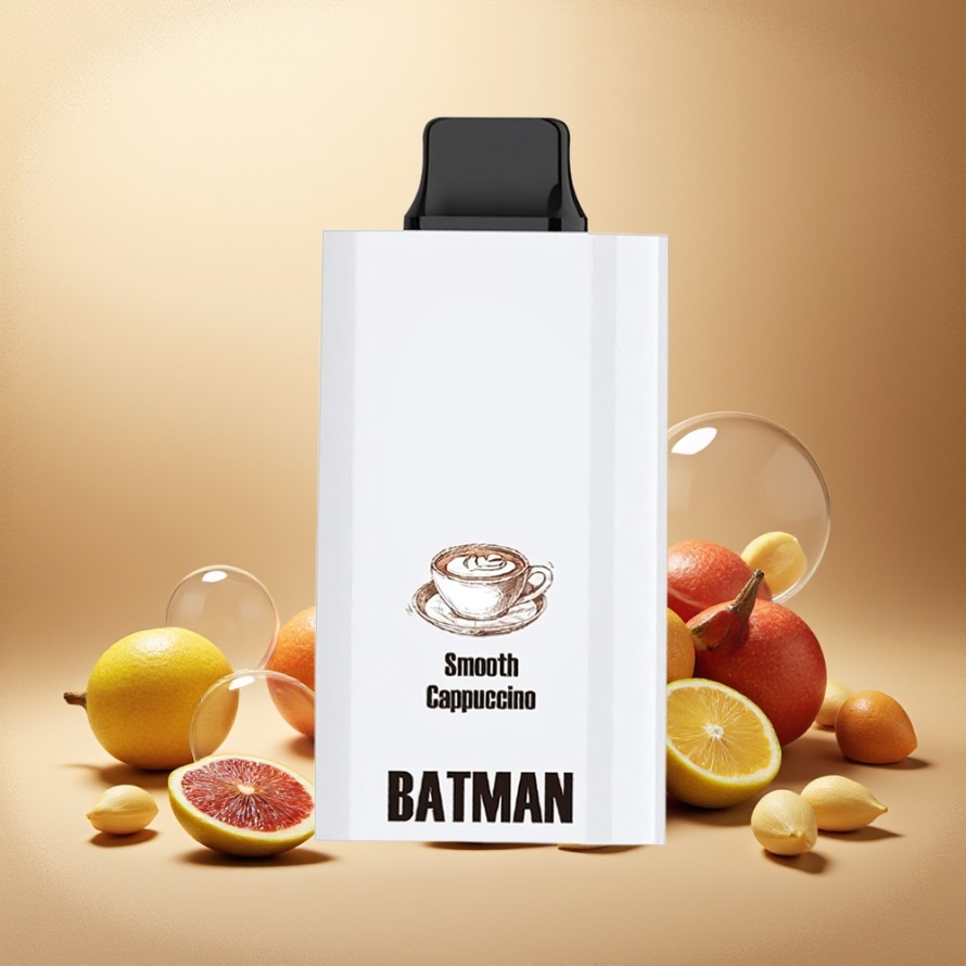 JNR Batman 11000 Puffs Svensk GrossistEngångs Vape Mjuk Cappuccino 850mAh 20ml Dual Mesh Coil Type-C