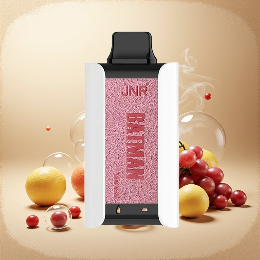 JNR Batman 11000 Puffs Svensk GrossistEngångs Vape Sakura Druvor 850mAh Typ-C Laddning Dual Mesh Coil 20ml
