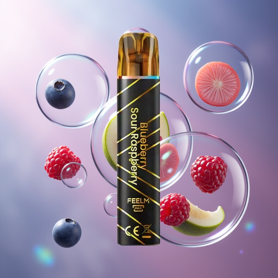 JNR Black&Golden 600+200 Puffs 550mAh Svensk Grossist Engångs Vape Blåbär Sur Hallon