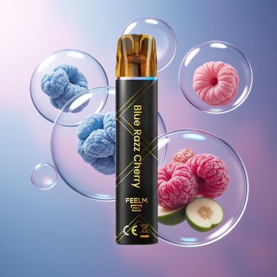 JNR Black&Golden 600+200 Puffs Engångs Vape Blå Hallon Körsbär 550mAh svensk grossist