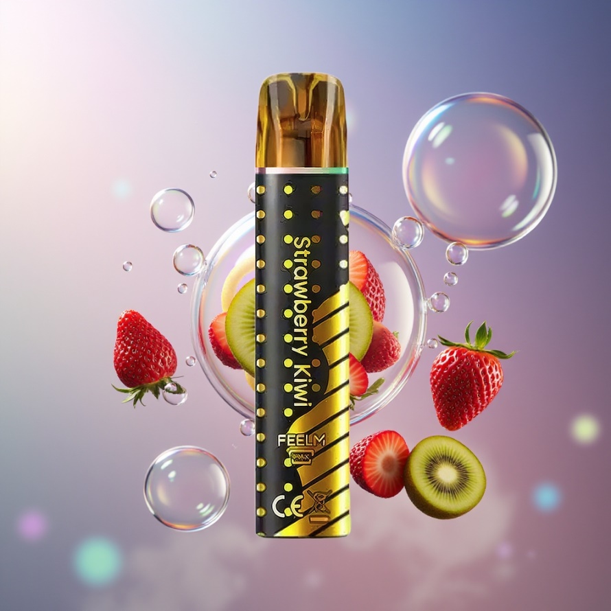 JNR Black&Golden 600+200 Puffs Engångs Vape Jordgubb Kiwi 800 Puffs 550mAh svensk grossist
