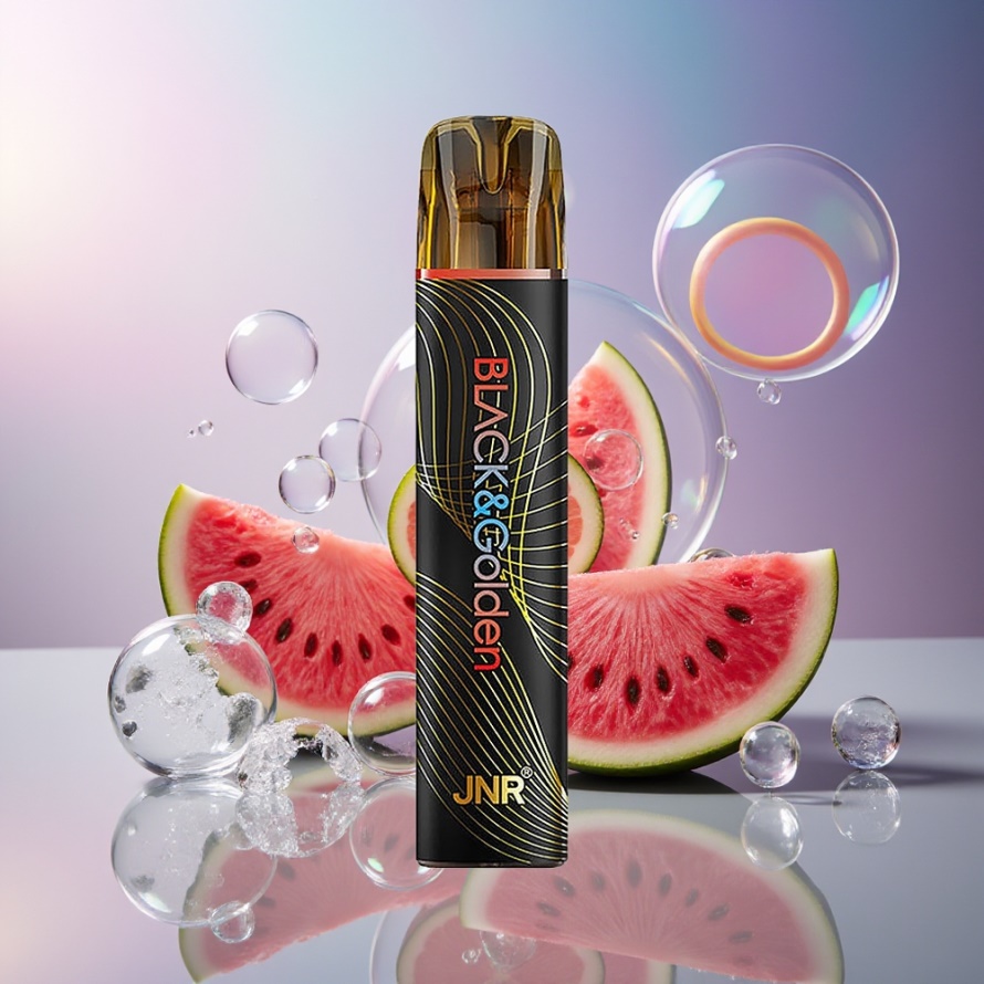 JNR Black&Golden 600+200 Puffs Engångsvape Vattenmelon Is 800 Puffs 550mAh 2ml TPD svensk grossist