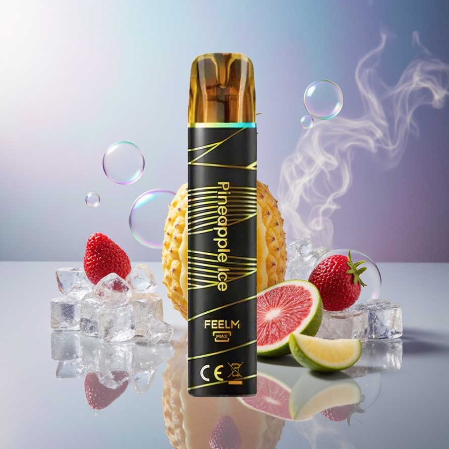 JNR Black&Golden 800 Puffs 550mAh Svensk Grossist Engångs Vape Ananas Is