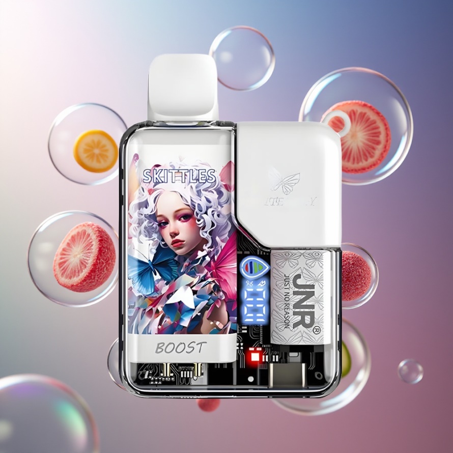 JNR Butterfly 8500 Puffs Svensk Grossist Engångs Vape Regnbåge med 1200mAh Batteri & Digital Display