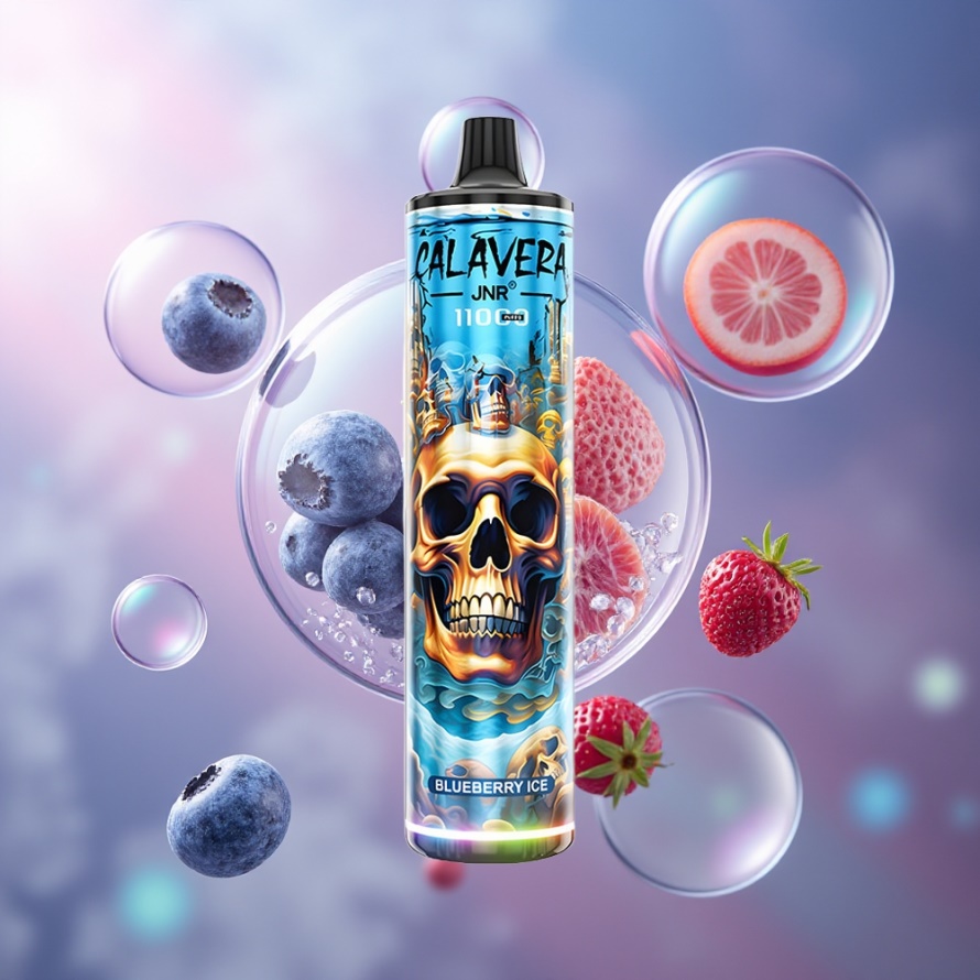 JNR Calavera 11000 Puffs Engångsvape Blåbär Is svensk grossist 850mAh 21ml 1.0ohm