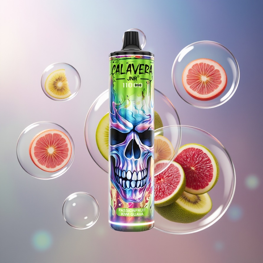 JNR Calavera 11000 Puffs Svensk Grossist Engångs Vape Passionfrukt Kiwi Guava 21ml 850mAh Type-C 1.0ohm