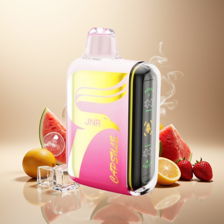 JNR Capsule 15000 Puffs Svensk GrossistEngångs Vape Jordgubb Vattenmelon Is 850mAh 20ml Dual Mesh Coil