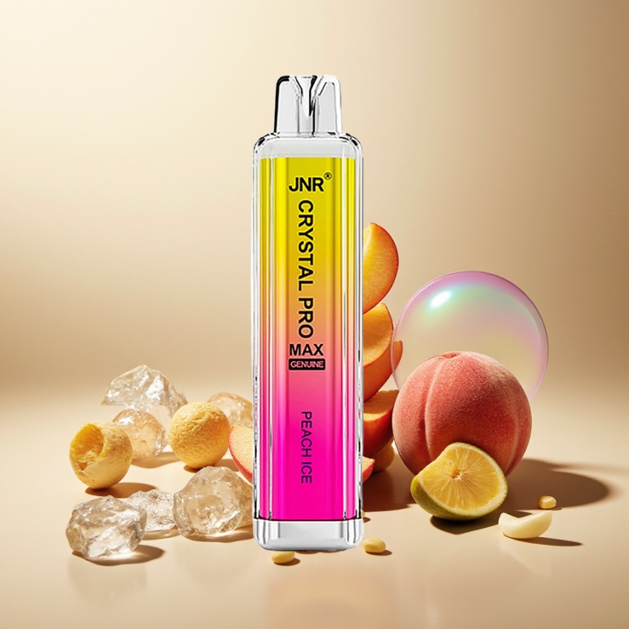 JNR Crystal Pro Max 5000 Puffs Svensk GrossistEngångs Vape Persika Is 1400mAh 12ml