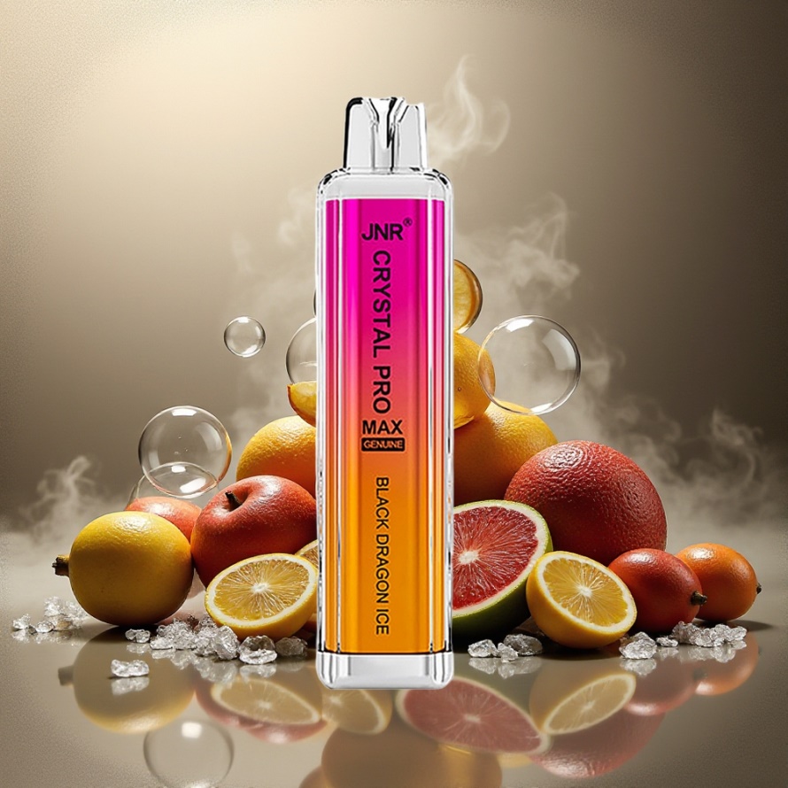 JNR Crystal Pro Max 5000 Puffs Svensk GrossistEngångs Vape Svart Drake Is 1400mAh 12ml