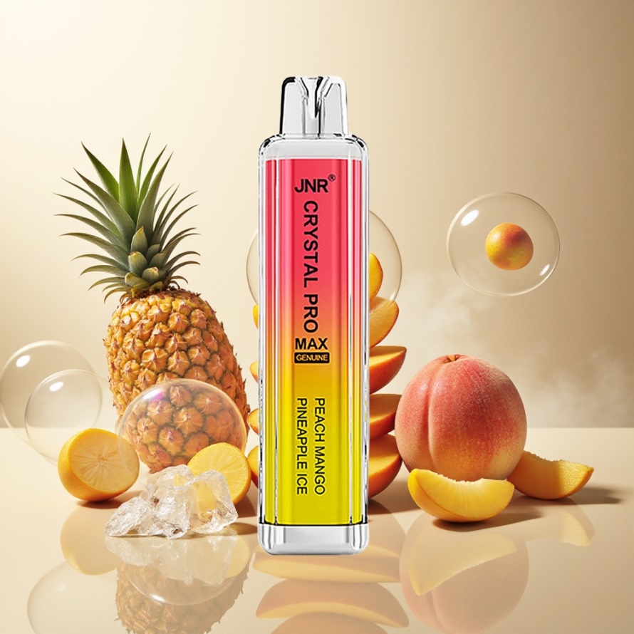 JNR Crystal Pro Max 5000 Puffs Svensk Grossist 1400mAh Peach Mango Ananas IsEngångs Vape