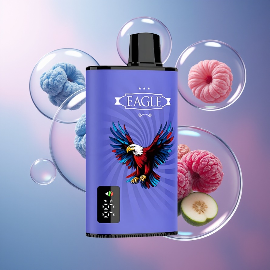 JNR EAGLE Smart 23000 Puffs Engångs Vape Blå Hallon Körsbär med Digital Skärm & 1.0ohm Mesh Coil svensk grossist