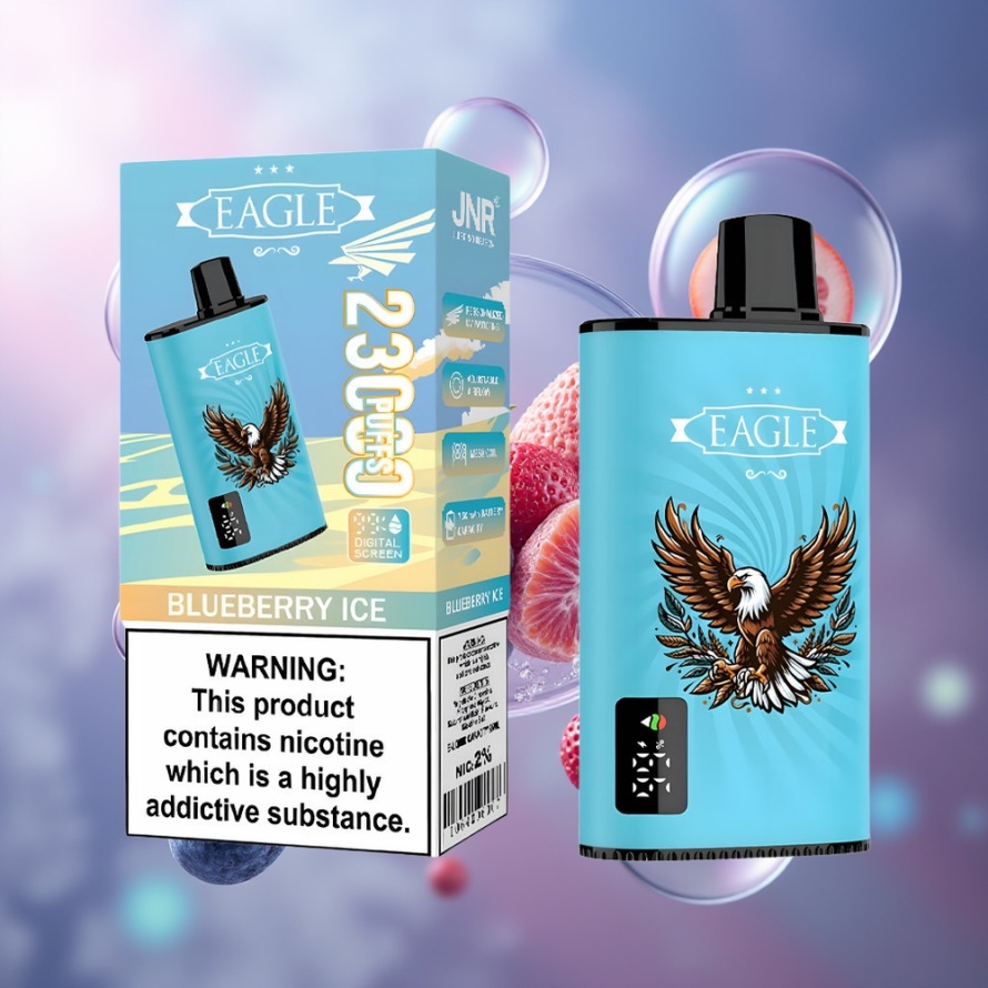 JNR EAGLE Smart 23000 Puffs Engångs Vape Blåbär Is med Digital Skärm & Justerbar Luftflöde svensk grossist