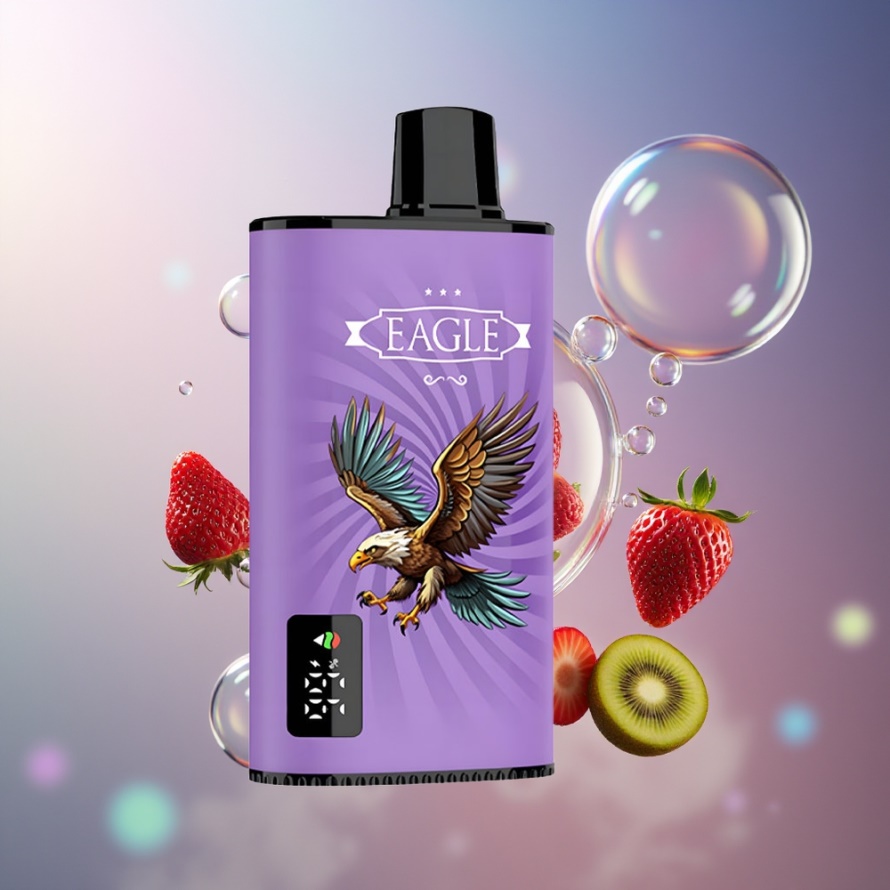JNR EAGLE Smart 23000 Puffs Engångs Vape Jordgubbe Kiwi med Digital Skärm & Justerbar Luftflöde svensk grossist