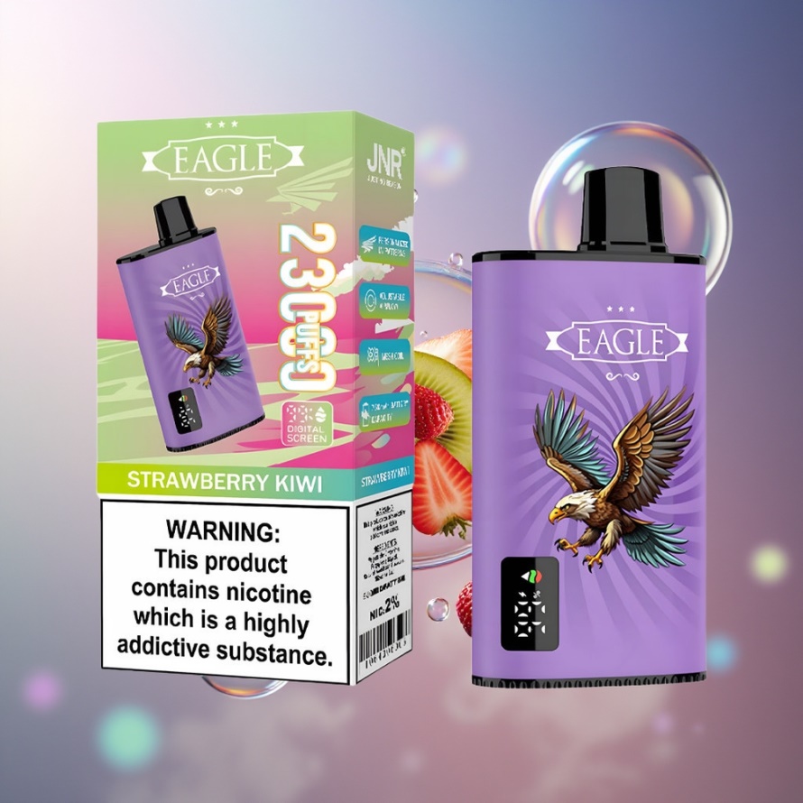JNR EAGLE Smart 23000 Puffs Engångs Vape Jordgubbe Kiwi med Digital Skärm & Justerbar Luftflöde svensk grossist