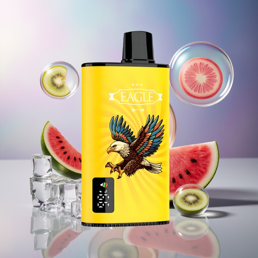 JNR EAGLE Smart 23000 Puffs Engångs Vape Kiwi Vattenmelon Is med Digital Skärm & 1.0ohm Mesh Coil svensk grossist
