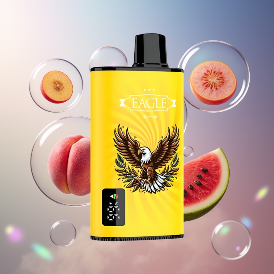 JNR EAGLE Smart 23000 Puffs Engångs Vape Peach Mango Vattenmelon med Digital Skärm & Justerbar Luftflöde svensk grossist