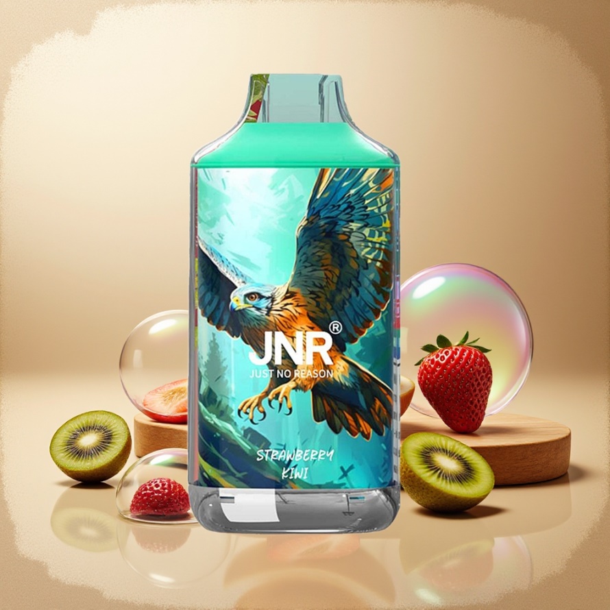 JNR Falcon 16000 Puffs Svensk GrossistEngångs Vape Jordgubb Kiwi 850mAh 22ml Dual Mesh Coil