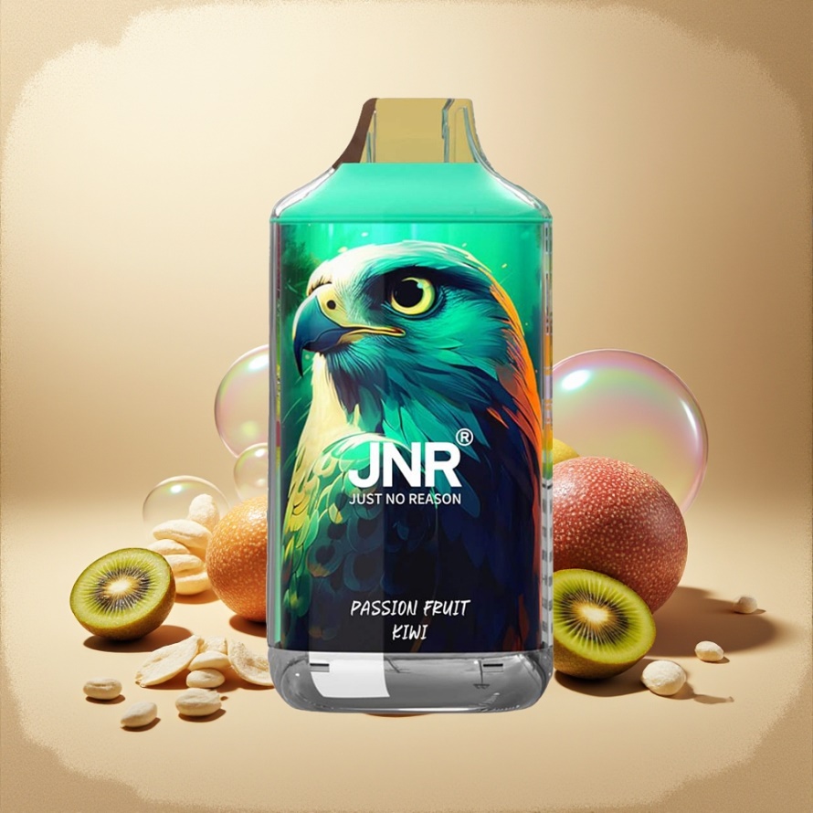 JNR Falcon 16000 Puffs Svensk GrossistEngångs Vape Passionsfrukt Kiwi 850mAh 22ml Dual Mesh Coil Type C LED