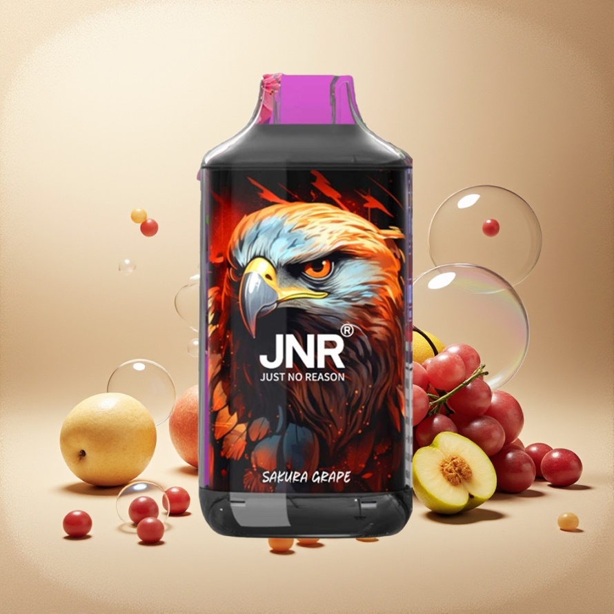 JNR Falcon 16000 Puffs Svensk GrossistEngångs Vape Sakura Druva 850mAh 22ml Dual Mesh Coil