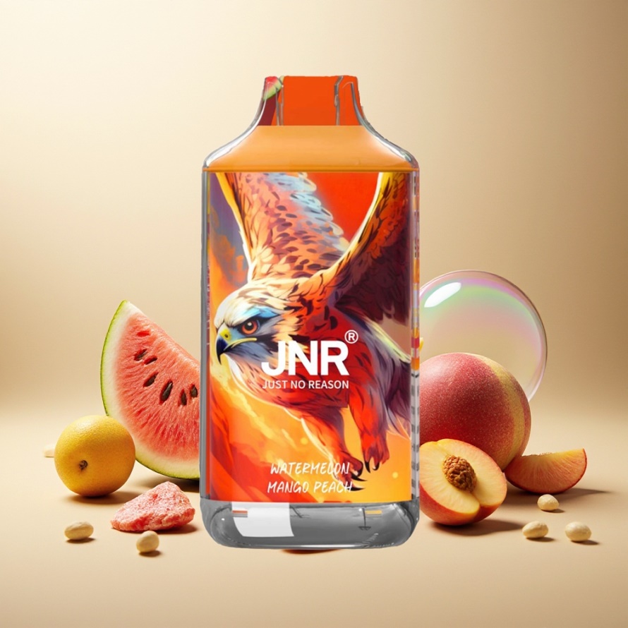 JNR Falcon 16000 Puffs Svensk Grossist Vattenmelon Mango Persika 850mAh 22ml Dual Mesh Coil