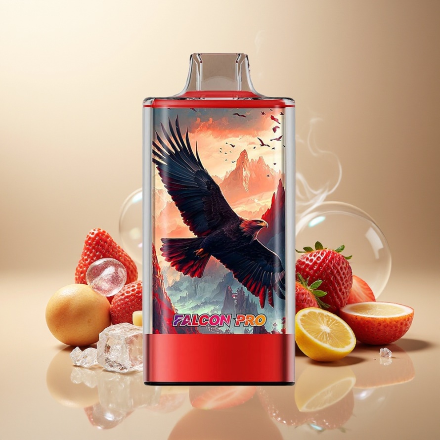 JNR Falcon Pro 28000Engångs Vape Jordgubb Is med 30ml & Smart Display - svensk grossist