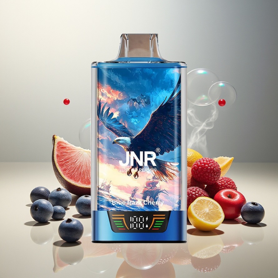 JNR Falcon Pro 28000 Svensk GrossistEngångs Vape Blå Hallon Körsbär 30ml 950mAh Dual Mesh