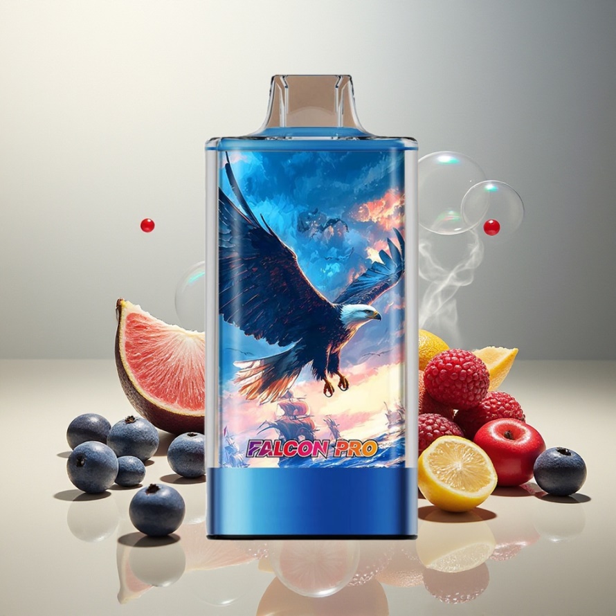 JNR Falcon Pro 28000 Svensk GrossistEngångs Vape Blå Hallon Körsbär 30ml 950mAh Dual Mesh