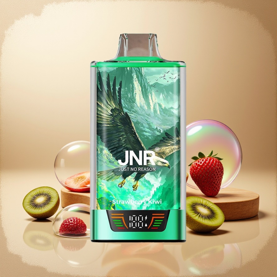 JNR Falcon Pro 28000 Svensk GrossistEngångs Vape Jordgubb Kiwi 30ml 950mAh Smart Display Dual Mesh USB-C MTL