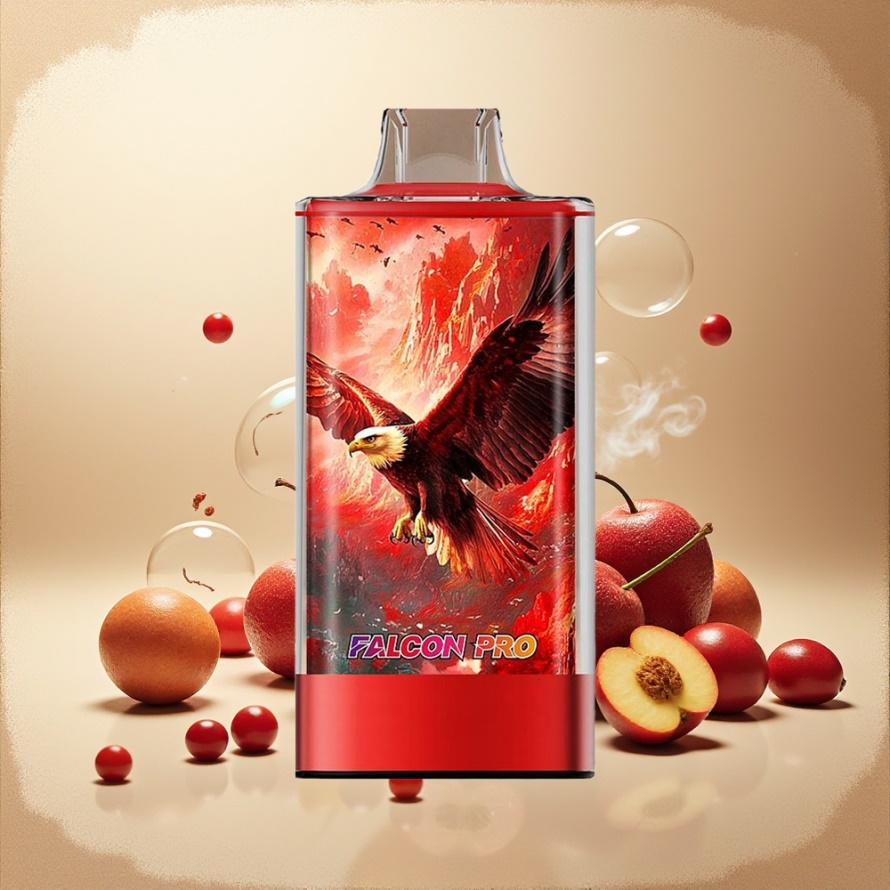 JNR Falcon Pro 28000 Svensk GrossistEngångs Vape Körsbär Bär 30ml 950mAh Smart Display Dual Mesh