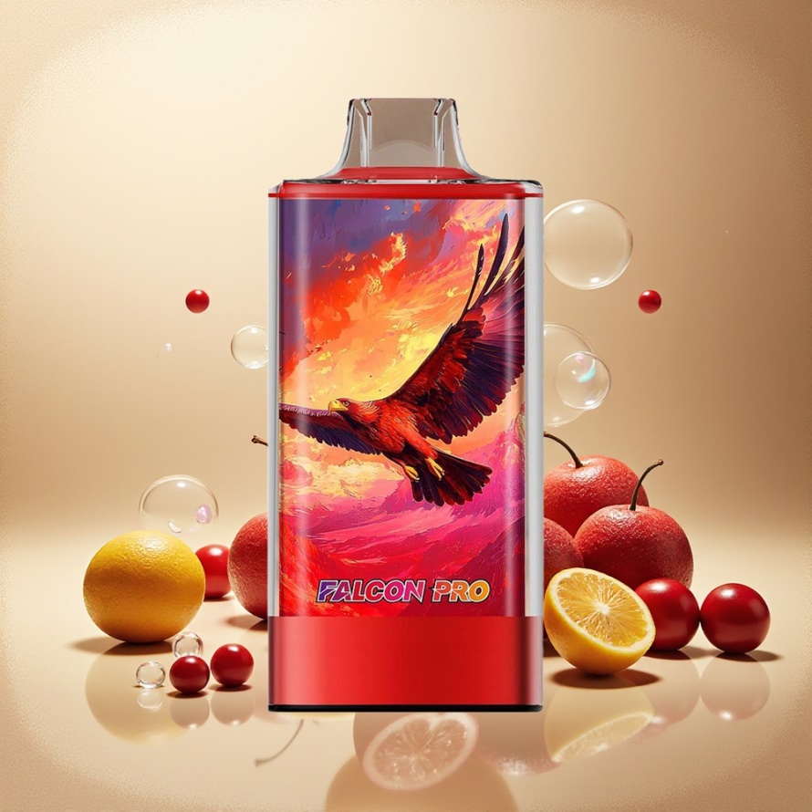 JNR Falcon Pro 28000 Svensk Grossist Engångs Vape Körsbärs Cola 30ml 950mAh Smart Display Dual Mesh
