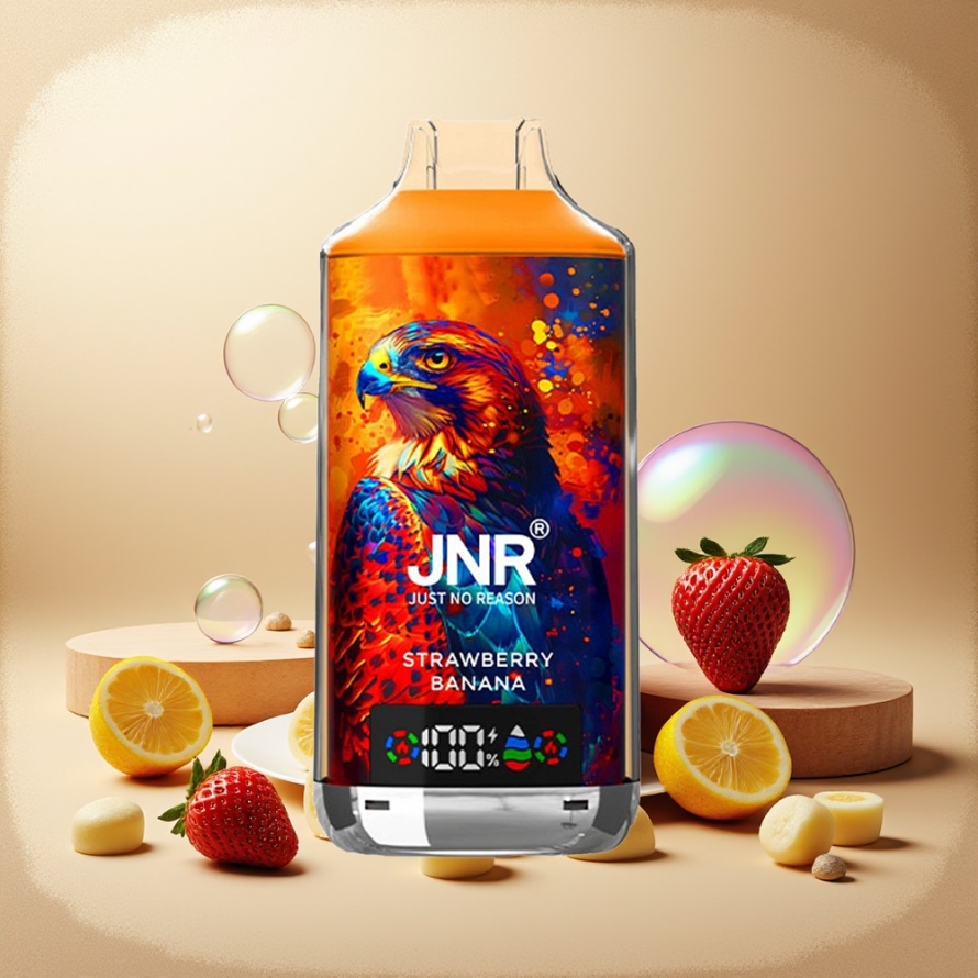JNR Falcon X 18000 Puffs Svensk GrossistEngångs Vape Jordgubb Banan 750mAh 24ml Dual Mesh
