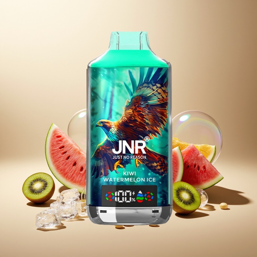 JNR Falcon X 18000 Puffs Svensk GrossistEngångs Vape Kiwi Vattenmelon Is 750mAh 24ml Dual Mesh Coil Typ-C Laddning