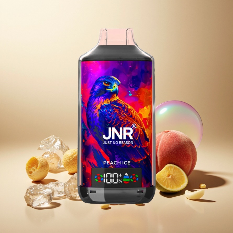 JNR Falcon X 18000 Puffs Svensk GrossistEngångs Vape Persika Is med 750mAh & 24ml Dual Mesh Coil