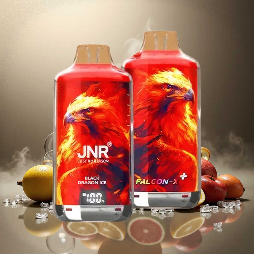 JNR Falcon X⁺ 28000 Engångs Vape Svart Drake Is svensk grossist 950mAh 2ml 2% Nikotin