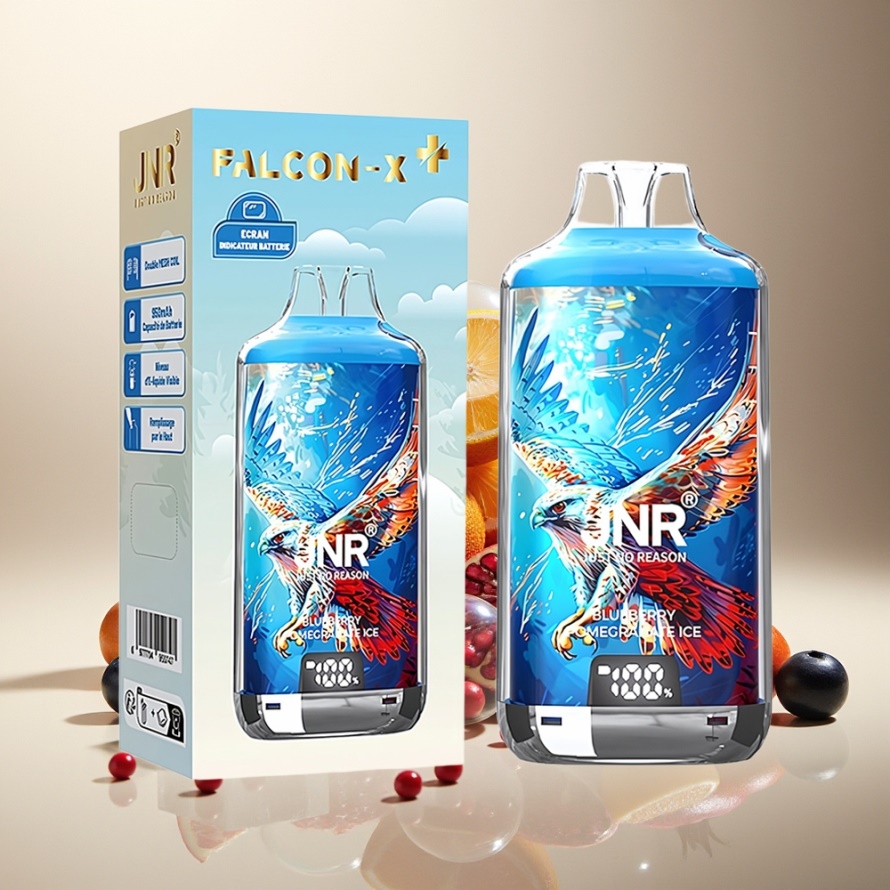 JNR Falcon X⁺ 28000 Svensk GrossistEngångs Vape Blåbär Granatäpple Is 28000 Puffar 950mAh 2ml